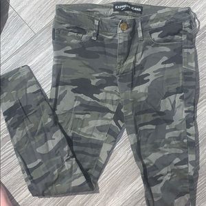 Express camo cotton skinny pants